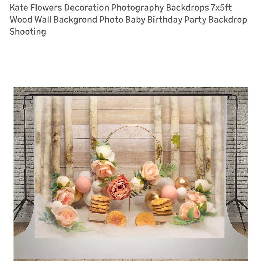 Kate birthday backdrop size 7x5